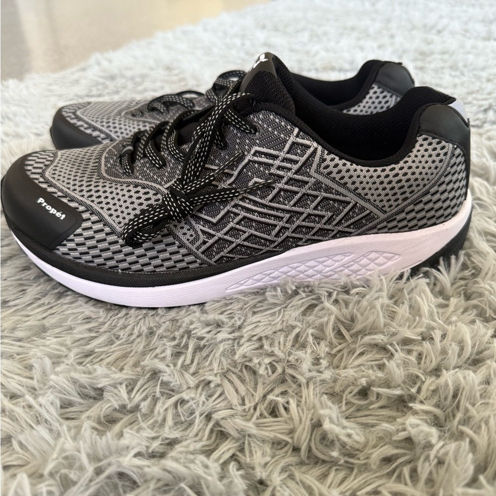 Women's Black and Gray Propet Athletic Sneakers
